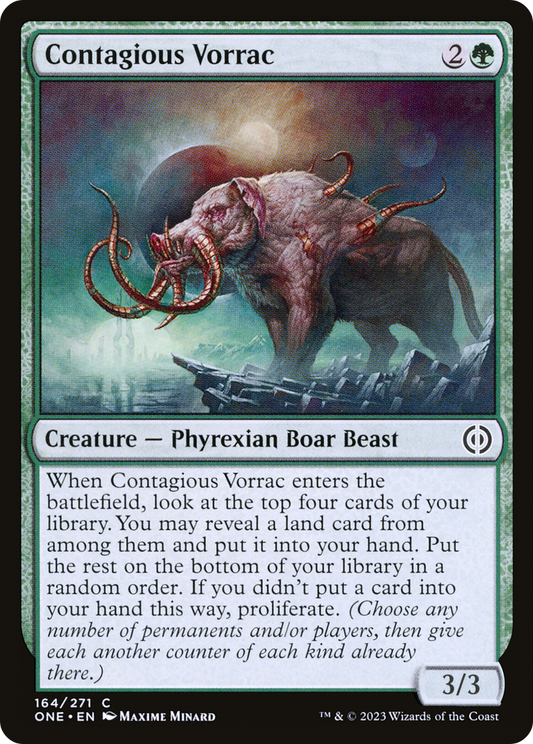 Contagious Vorrac (ONE-164) - Phyrexia: All Will Be One Foil - Premium MTG Single from Wizards of the Coast - Just $0.25! Shop now at Game Crave Tournament Store