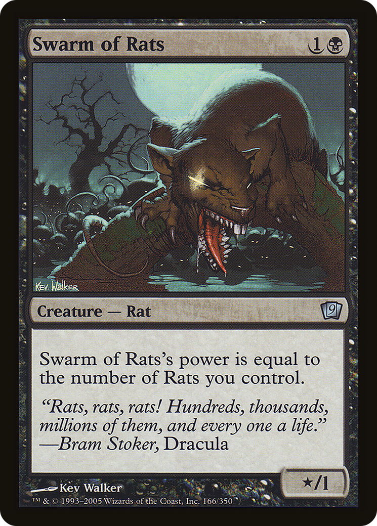 Swarm of Rats (9ED-166★) - Ninth Edition Foil - Premium MTG Single from Wizards of the Coast - Just $1.69! Shop now at Game Crave Tournament Store