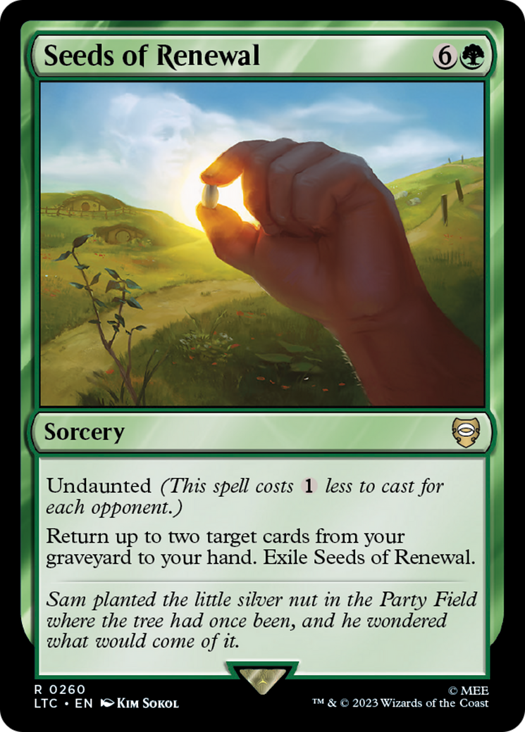 Seeds of Renewal (LTC-260) - Tales of Middle-earth Commander - Premium MTG Single from Wizards of the Coast - Just $0.08! Shop now at Game Crave Tournament Store