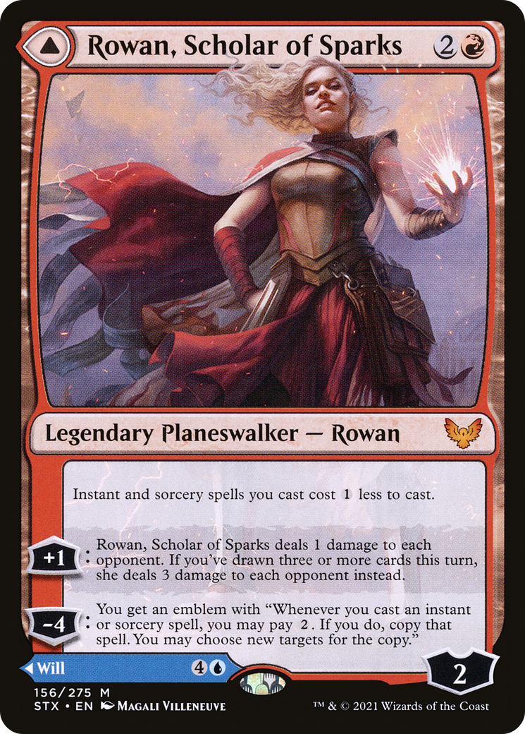 Rowan, Scholar of Sparks // Will, Scholar of Frost (STX-156) - Strixhaven: School of Mages - Premium MTG Single from Wizards of the Coast - Just $0.39! Shop now at Game Crave Tournament Store