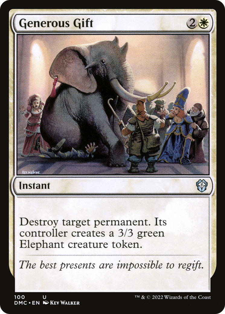 Generous Gift (DMC-100) - Dominaria United Commander - Premium MTG Single from Wizards of the Coast - Just $0.29! Shop now at Game Crave Tournament Store