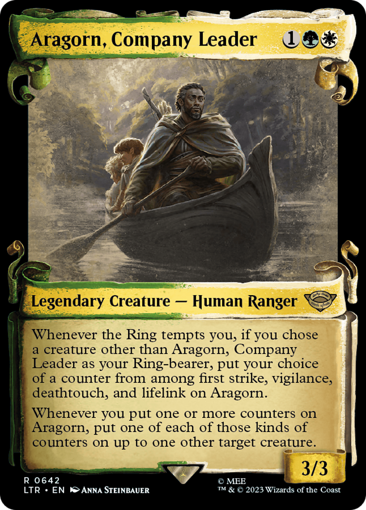 Aragorn, Company Leader (LTR-642) - The Lord of the Rings: Tales of Middle-earth: (Showcase) - Premium MTG Single from Wizards of the Coast - Just $0.61! Shop now at Game Crave Tournament Store