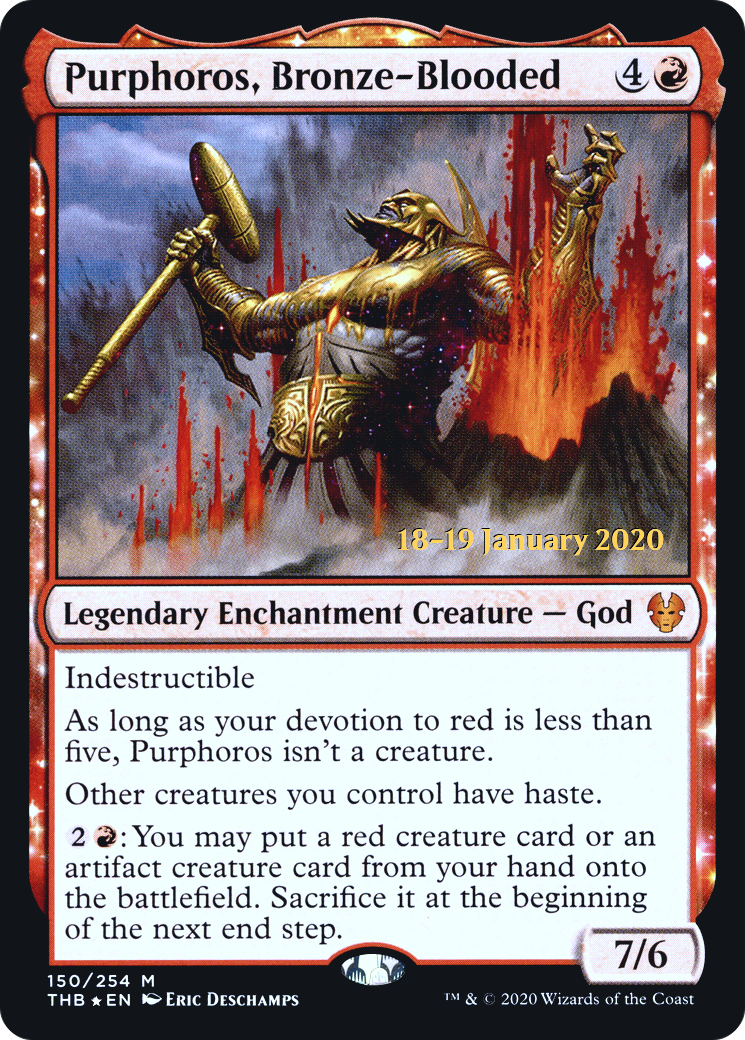 Purphoros, Bronze-Blooded (PTHB-150S) - Theros Beyond Death Promos: (nyxtouched) Foil - Premium MTG Single from Wizards of the Coast - Just $1.08! Shop now at Game Crave Tournament Store