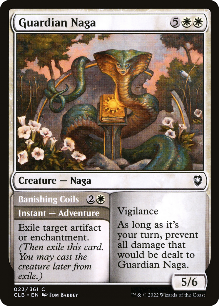 Guardian Naga // Banishing Coils (CLB-023) - Commander Legends: Battle for Baldur's Gate - Premium MTG Single from Wizards of the Coast - Just $0.08! Shop now at Game Crave Tournament Store