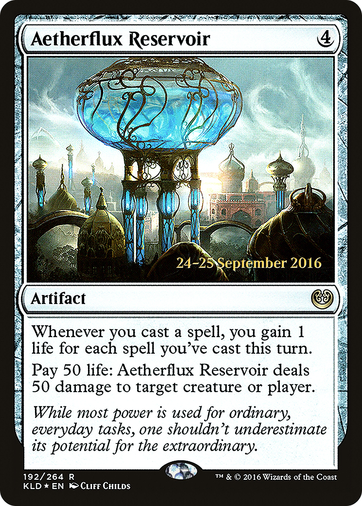 Aetherflux Reservoir (PKLD-192S) - Kaladesh Promos Foil - Premium MTG Single from Wizards of the Coast - Just $5.54! Shop now at Game Crave Tournament Store