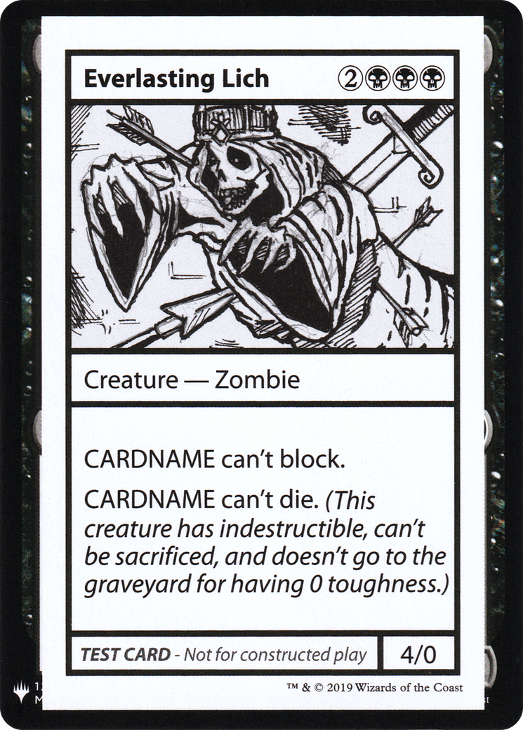Everlasting Lich (CMB1-041) - Mystery Booster Playtest Cards 2019 - Premium MTG Single from Wizards of the Coast - Just $0.20! Shop now at Game Crave Tournament Store