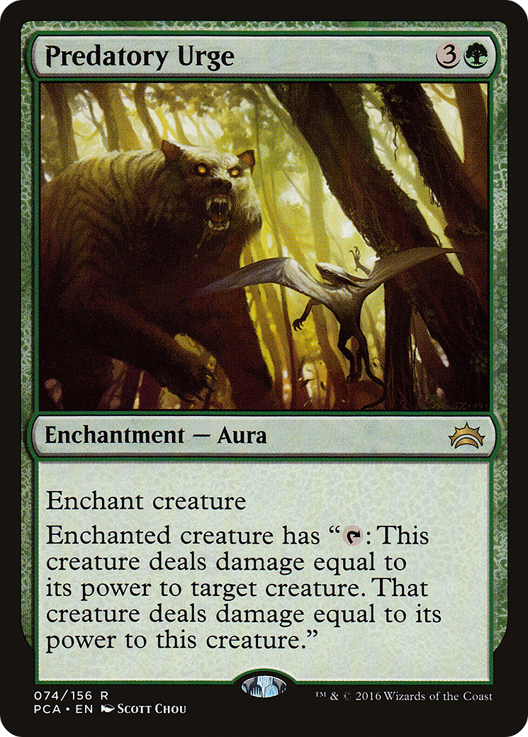 Predatory Urge (PCA-074) - Planechase Anthology - Premium MTG Single from Wizards of the Coast - Just $0.08! Shop now at Game Crave Tournament Store