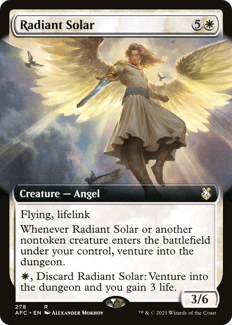 Radiant Solar (AFC-278) - Forgotten Realms Commander: (Extended Art) - Premium MTG Single from Wizards of the Coast - Just $0.48! Shop now at Game Crave Tournament Store