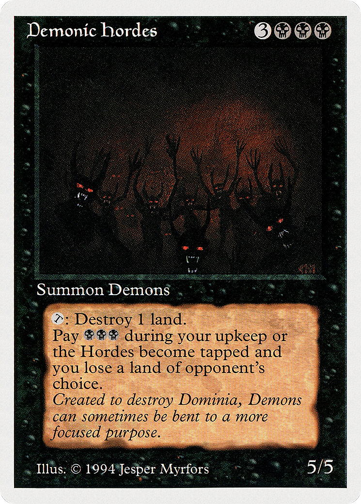 Demonic Hordes (SUM-104) - Summer Magic / Edgar - Premium MTG Single from Wizards of the Coast - Just $0! Shop now at Game Crave Tournament Store