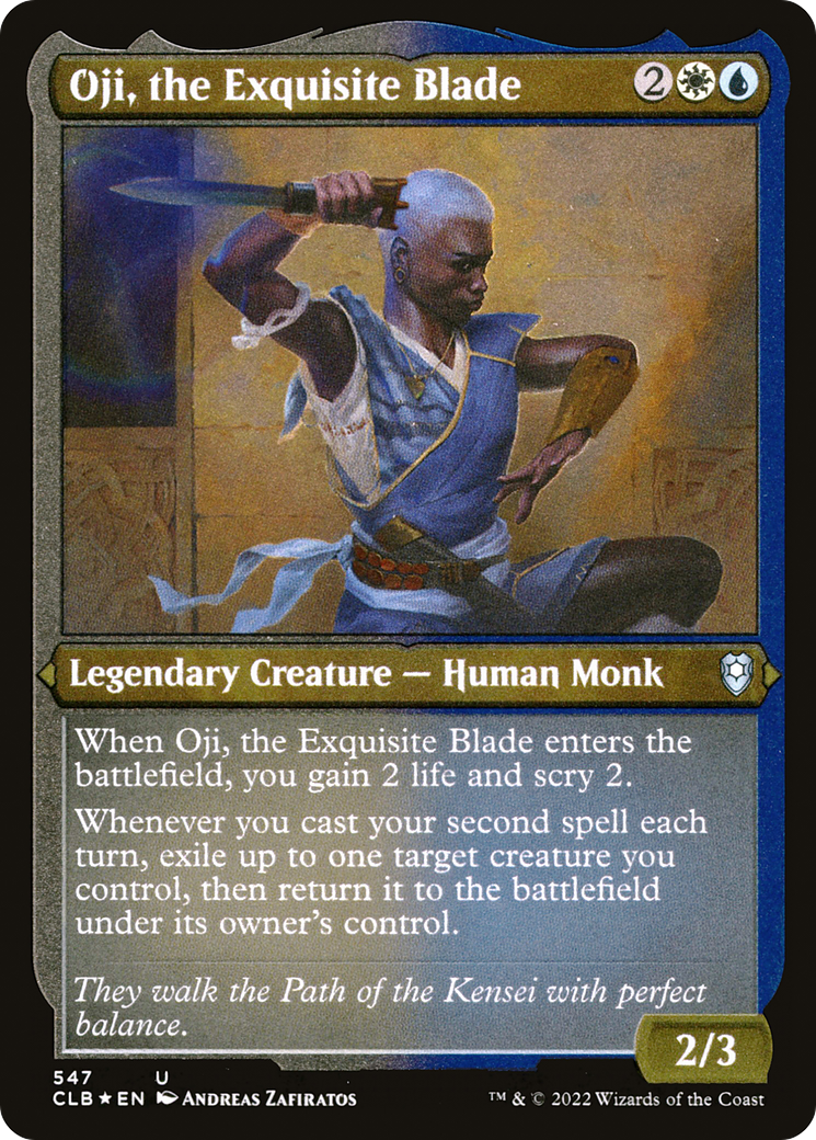 Oji, the Exquisite Blade (CLB-547) - Commander Legends: Battle for Baldur's Gate Etched Foil - Premium MTG Single from Wizards of the Coast - Just $0.25! Shop now at Game Crave Tournament Store