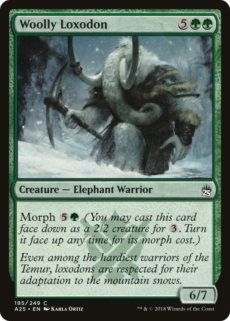 Woolly Loxodon (A25-195) - Masters 25 Foil - Premium MTG Single from Wizards of the Coast - Just $0.08! Shop now at Game Crave Tournament Store