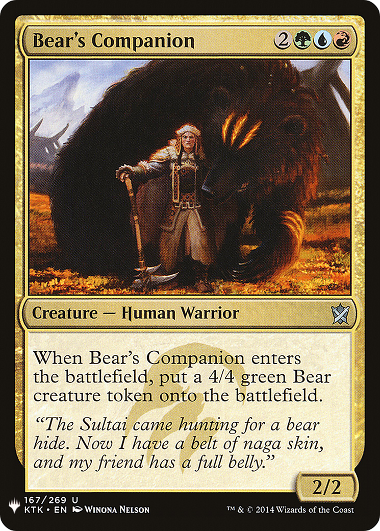 Bear's Companion (MB1-1397) - Mystery Booster - Premium MTG Single from Wizards of the Coast - Just $0.08! Shop now at Game Crave Tournament Store