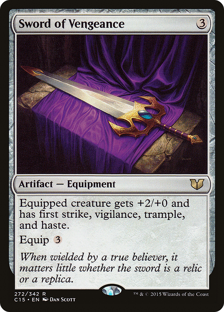 Sword of Vengeance (C15-272) - Commander 2015 - Premium MTG Single from Wizards of the Coast - Just $0.12! Shop now at Game Crave Tournament Store
