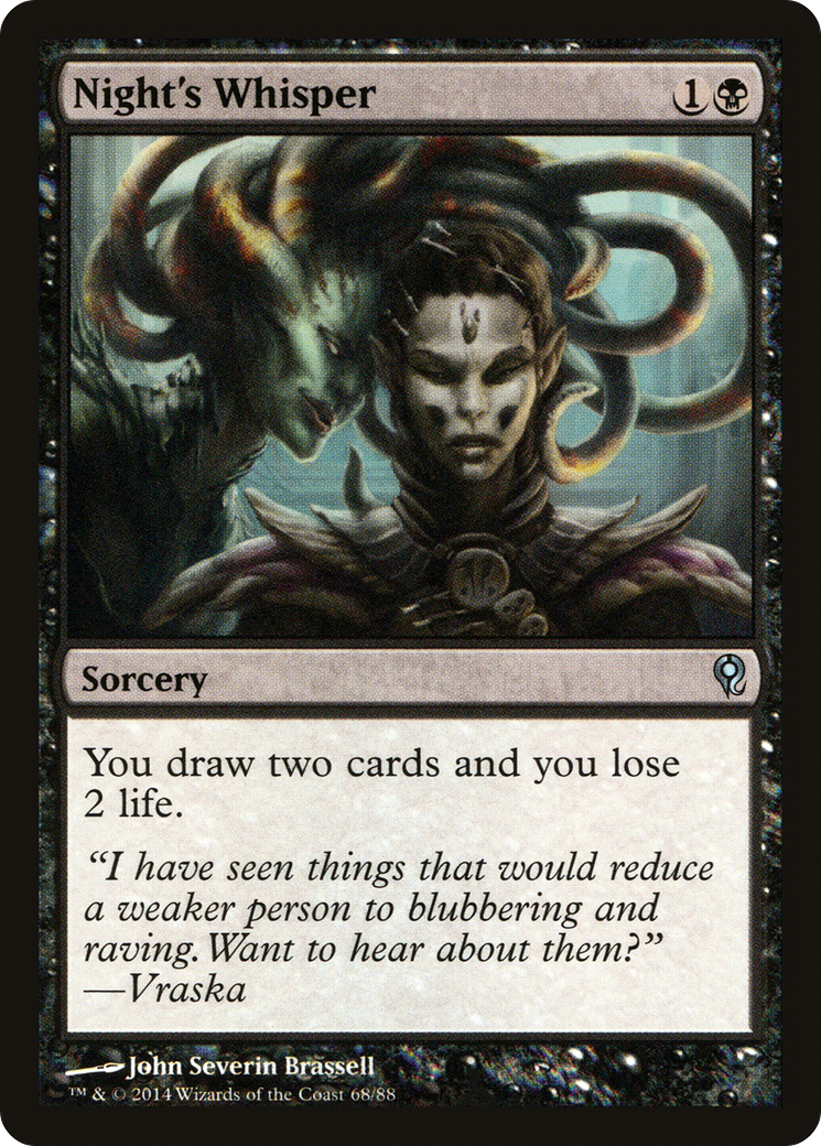 Night's Whisper (DDM-068) - Duel Decks: Jace vs. Vraska - Premium MTG Single from Wizards of the Coast - Just $0.90! Shop now at Game Crave Tournament Store