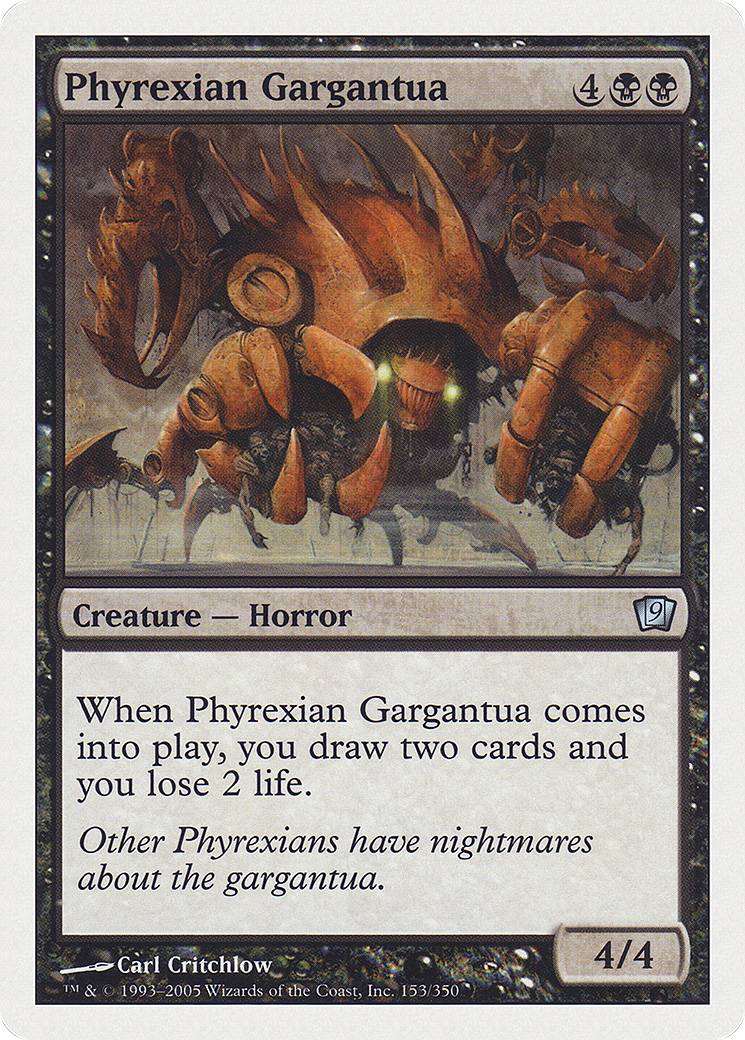 Phyrexian Gargantua (9ED-153) - Ninth Edition - Premium MTG Single from Wizards of the Coast - Just $0.25! Shop now at Game Crave Tournament Store