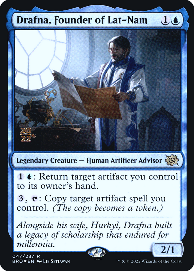Drafna, Founder of Lat-Nam (PBRO-47S) - The Brothers' War Promos Foil - Premium MTG Single from Wizards of the Coast - Just $0.51! Shop now at Game Crave Tournament Store