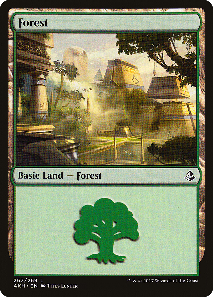 Forest (AKH-267) - Amonkhet Foil - Premium MTG Single from Wizards of the Coast - Just $0.39! Shop now at Game Crave Tournament Store