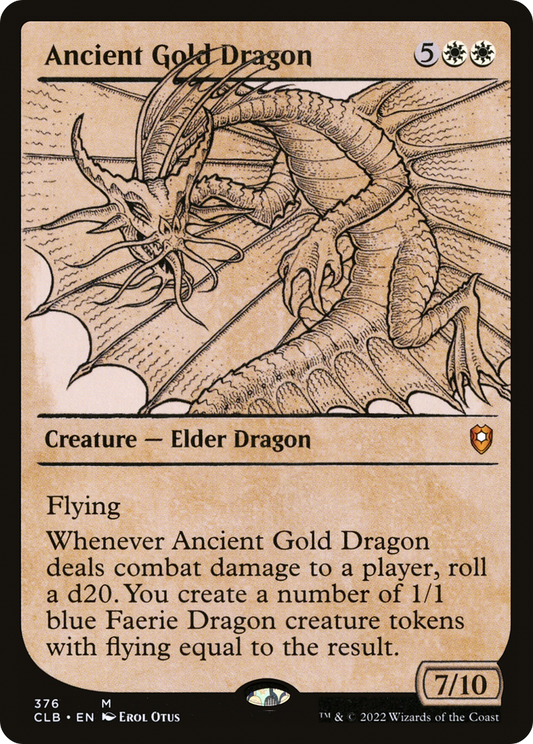 Ancient Gold Dragon (CLB-376) - Commander Legends: Battle for Baldur's Gate: (Showcase) Foil - Premium MTG Single from Wizards of the Coast - Just $5.29! Shop now at Game Crave Tournament Store
