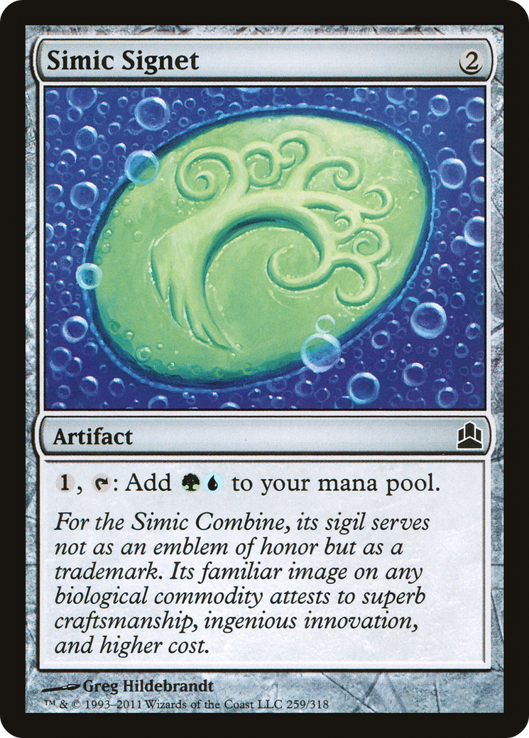 Simic Signet (CMD-259) - Commander 2011 - Premium MTG Single from Wizards of the Coast - Just $0.08! Shop now at Game Crave Tournament Store