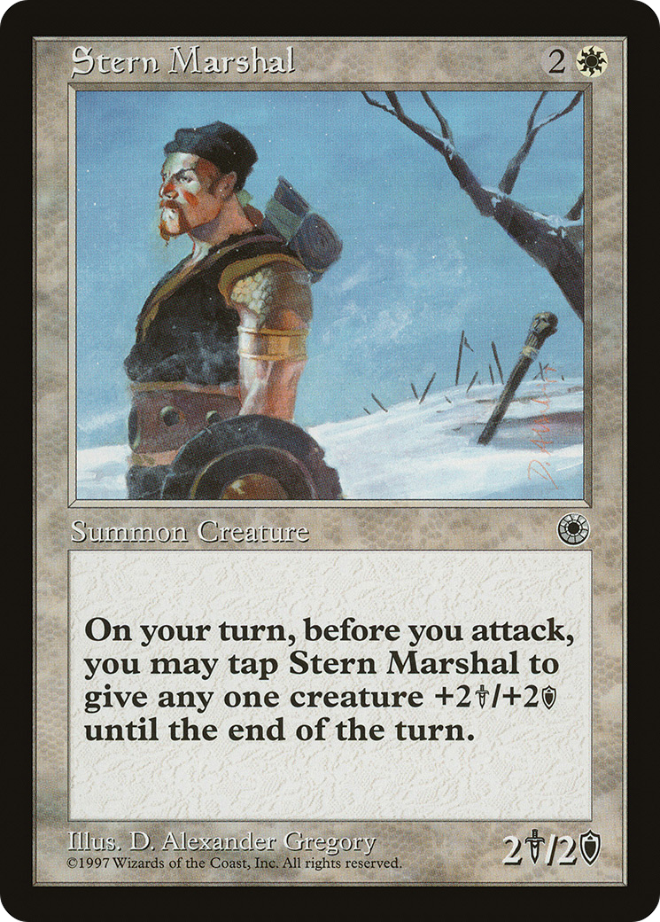 Stern Marshal (POR-032) - Portal - Premium MTG Single from Wizards of the Coast - Just $0.56! Shop now at Game Crave Tournament Store