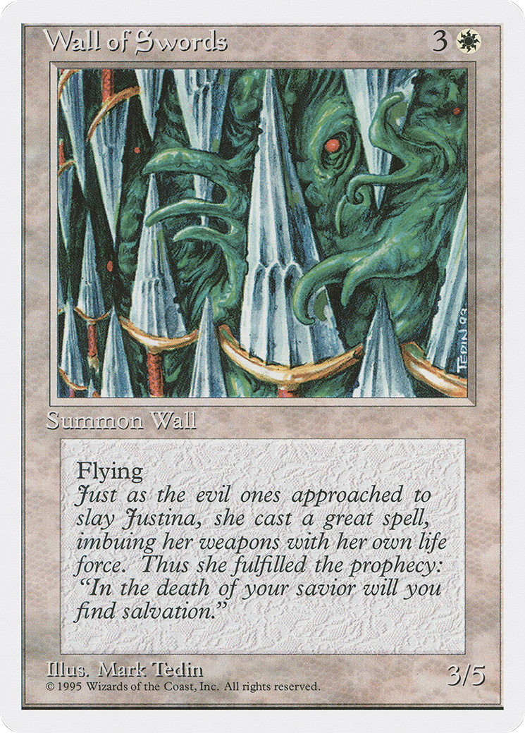Wall of Swords (4ED-055) - Fourth Edition - Premium MTG Single from Wizards of the Coast - Just $0.25! Shop now at Game Crave Tournament Store