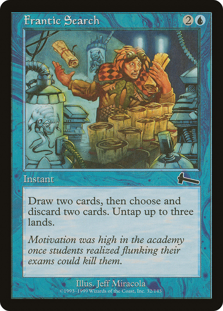 Frantic Search (ULG-032) - Urza's Legacy Foil - Premium MTG Single from Wizards of the Coast - Just $61.56! Shop now at Game Crave Tournament Store