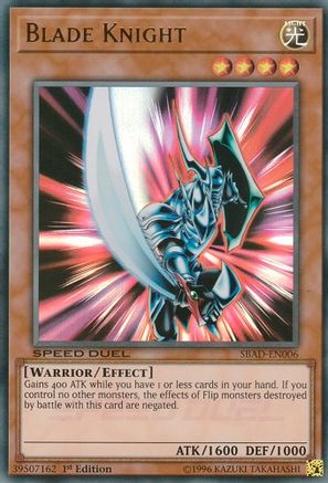 Blade Knight (SBAD-EN006) - Speed Duel: Attack from the Deep 1st Edition - Premium Yugioh Single from Konami - Just $4.44! Shop now at Game Crave Tournament Store