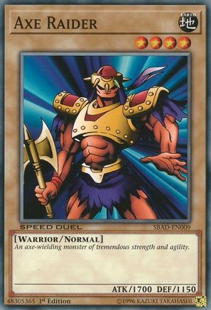 Axe Raider (SBAD-EN009) - Speed Duel: Attack from the Deep 1st Edition - Premium Yugioh Single from Konami - Just $0.25! Shop now at Game Crave Tournament Store