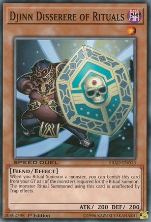 Djinn Disserere of Rituals (SBAD-EN013) - Speed Duel: Attack from the Deep 1st Edition - Premium Yugioh Single from Konami - Just $0.25! Shop now at Game Crave Tournament Store