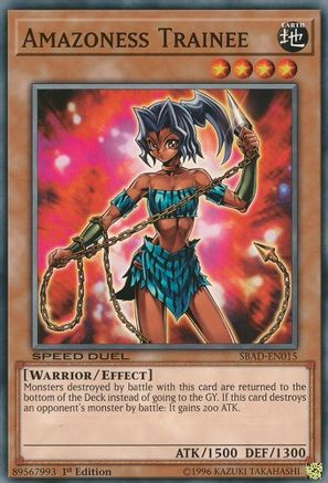 Amazoness Trainee (SBAD-EN015) - Speed Duel: Attack from the Deep 1st Edition - Premium Yugioh Single from Konami - Just $0.25! Shop now at Game Crave Tournament Store