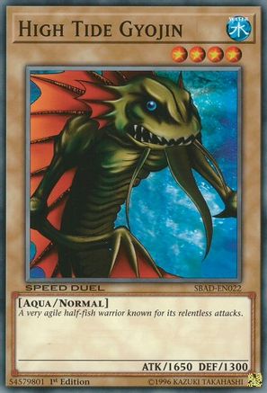 High Tide Gyojin (SBAD-EN022) - Speed Duel: Attack from the Deep 1st Edition - Premium Yugioh Single from Konami - Just $0.25! Shop now at Game Crave Tournament Store