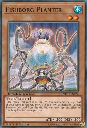 Fishborg Planter (SBAD-EN027) - Speed Duel: Attack from the Deep 1st Edition - Premium Yugioh Single from Konami - Just $0.25! Shop now at Game Crave Tournament Store