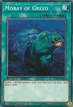 Moray of Greed (SBAD-EN034) - Speed Duel: Attack from the Deep 1st Edition - Premium Yugioh Single from Konami - Just $1.05! Shop now at Game Crave Tournament Store