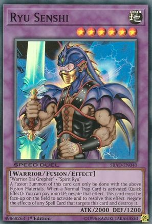 Ryu Senshi (SBAD-EN040) - Speed Duel: Attack from the Deep 1st Edition - Premium Yugioh Single from Konami - Just $2.01! Shop now at Game Crave Tournament Store