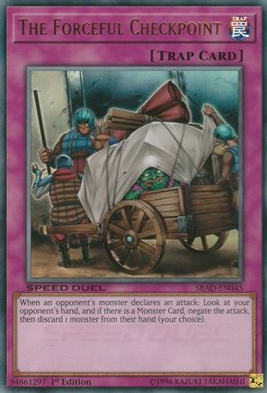 The Forceful Checkpoint (SBAD-EN045) - Speed Duel: Attack from the Deep 1st Edition - Premium Yugioh Single from Konami - Just $0.35! Shop now at Game Crave Tournament Store