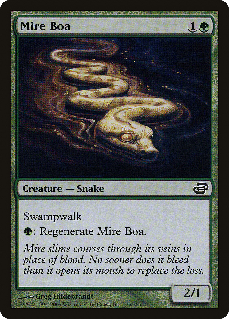 Mire Boa (PLC-135) - Planar Chaos Foil - Premium MTG Single from Wizards of the Coast - Just $1.03! Shop now at Game Crave Tournament Store