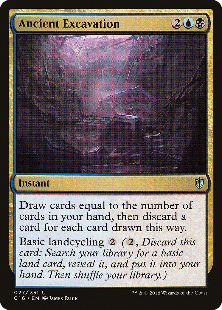 Ancient Excavation (C16-027) - Commander 2016 - Premium MTG Single from Wizards of the Coast - Just $0.15! Shop now at Game Crave Tournament Store
