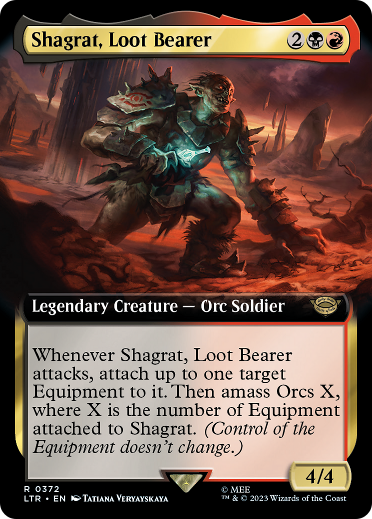 Shagrat, Loot Bearer (LTR-372) - The Lord of the Rings: Tales of Middle-earth: (Extended Art) - Premium MTG Single from Wizards of the Coast - Just $0.08! Shop now at Game Crave Tournament Store
