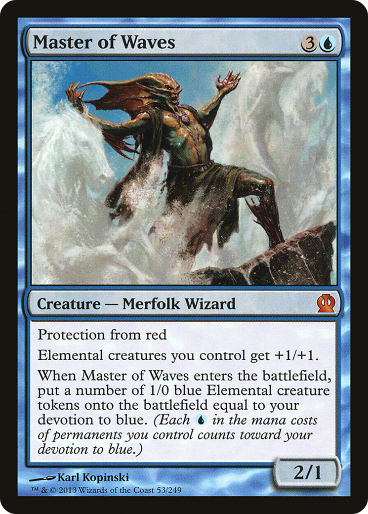Master of Waves (THS-053) - Theros - Premium MTG Single from Wizards of the Coast - Just $0.22! Shop now at Game Crave Tournament Store