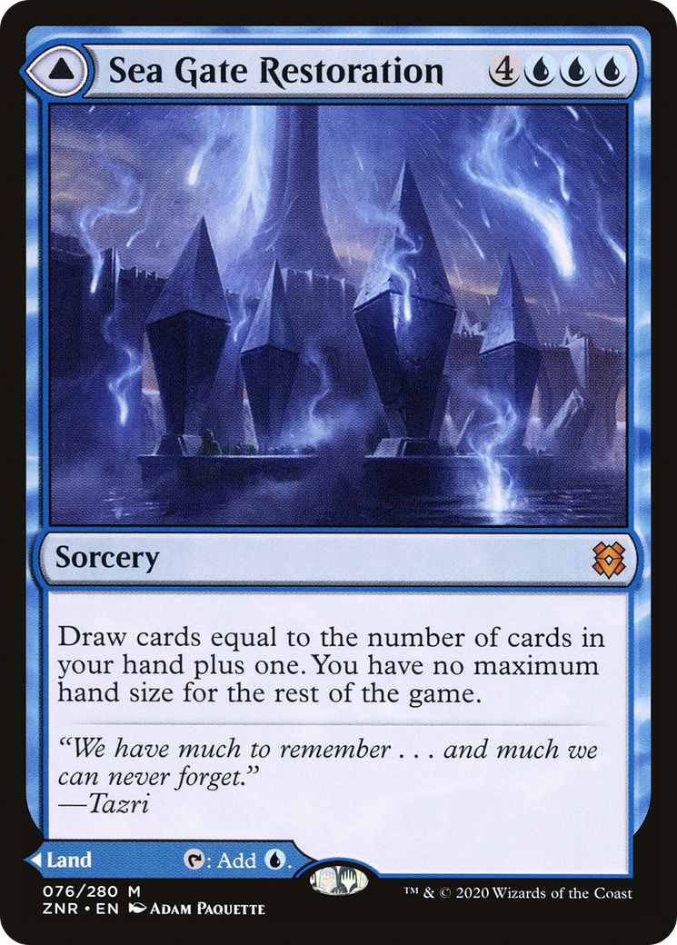 Sea Gate Restoration // Sea Gate, Reborn (ZNR-076) - Zendikar Rising Foil - Premium MTG Single from Wizards of the Coast - Just $8.73! Shop now at Game Crave Tournament Store