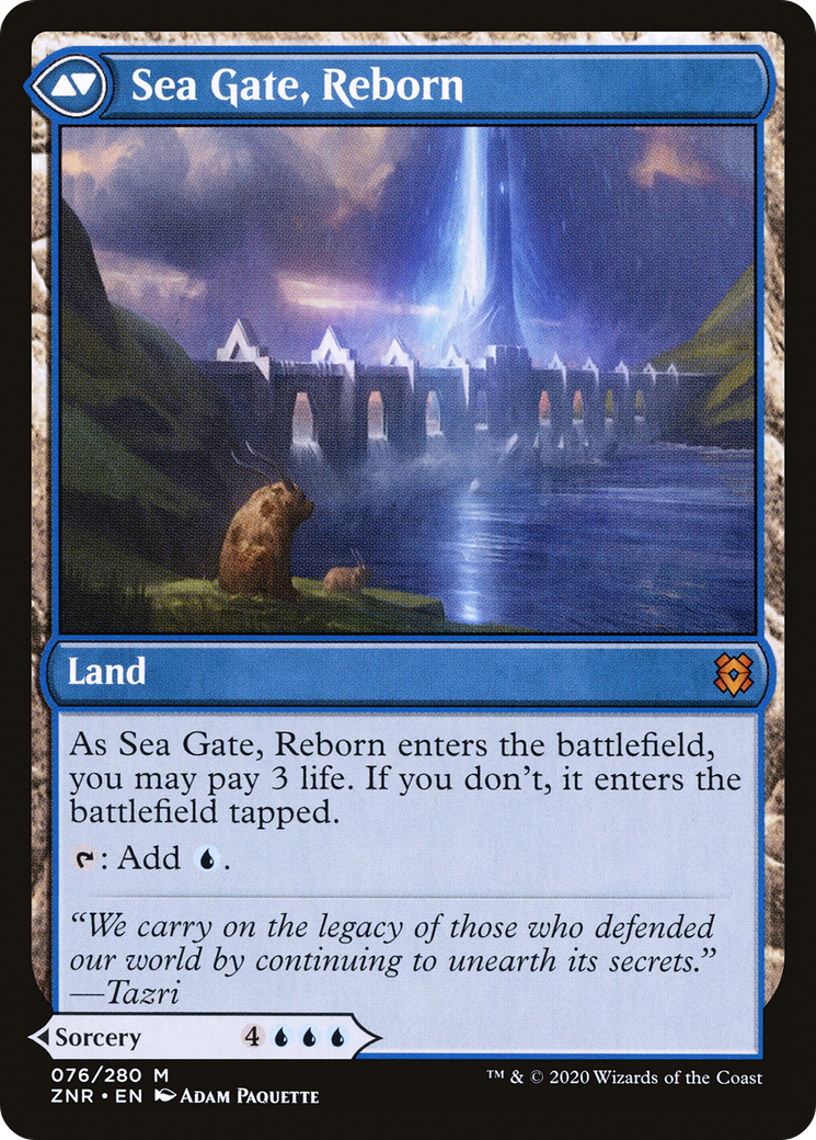 Sea Gate Restoration // Sea Gate, Reborn (ZNR-076) - Zendikar Rising - Premium MTG Single from Wizards of the Coast - Just $7.98! Shop now at Game Crave Tournament Store