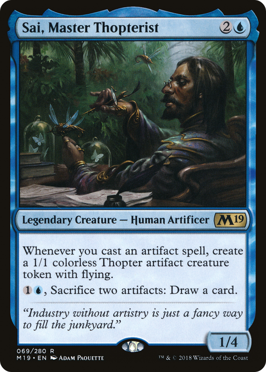 Sai, Master Thopterist (M19-069) - Core Set 2019 - Premium MTG Single from Wizards of the Coast - Just $0.09! Shop now at Game Crave Tournament Store