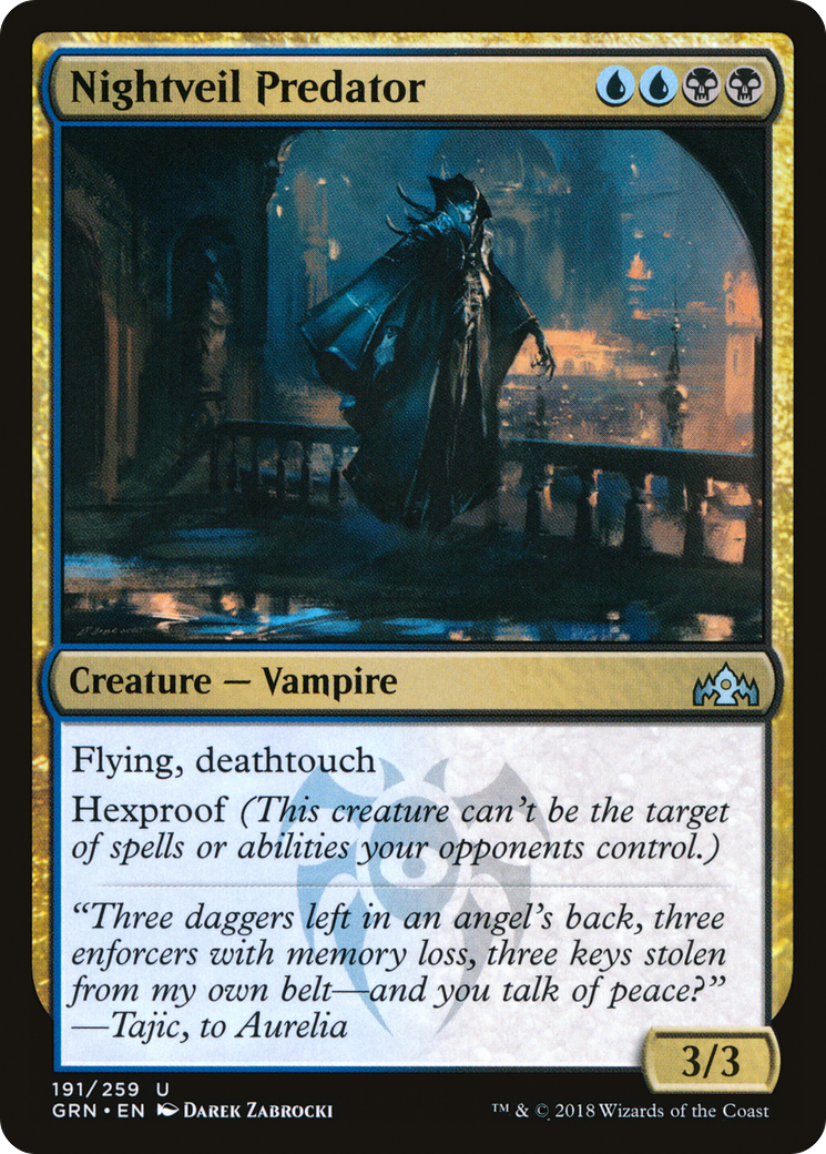 Nightveil Predator (GRN-191) - Guilds of Ravnica Foil - Premium MTG Single from Wizards of the Coast - Just $0.15! Shop now at Game Crave Tournament Store