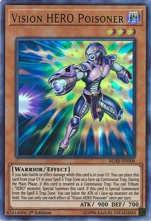Vision HERO Poisoner (BLHR-EN008) - Battles of Legend: Hero's Revenge 1st Edition - Premium Yugioh Single from Konami - Just $0.25! Shop now at Game Crave Tournament Store