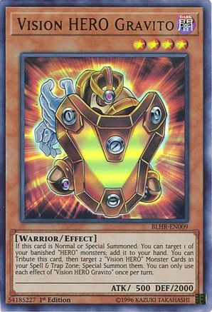 Vision HERO Gravito (BLHR-EN009) - Battles of Legend: Hero's Revenge 1st Edition - Premium Yugioh Single from Konami - Just $0.25! Shop now at Game Crave Tournament Store