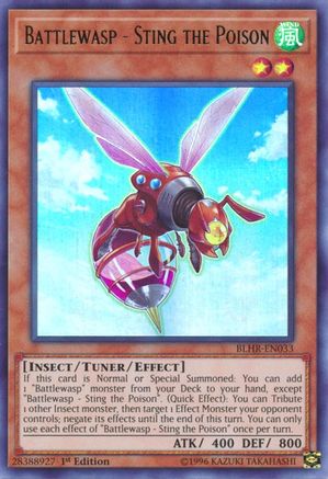 Battlewasp - Sting the Poison (BLHR-EN033) - Battles of Legend: Hero's Revenge 1st Edition - Premium Yugioh Single from Konami - Just $1.25! Shop now at Game Crave Tournament Store
