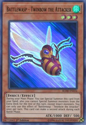 Battlewasp - Twinbow the Attacker (BLHR-EN034) - Battles of Legend: Hero's Revenge 1st Edition - Premium Yugioh Single from Konami - Just $0.82! Shop now at Game Crave Tournament Store