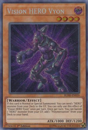 Vision HERO Vyon (BLHR-EN059) - Battles of Legend: Hero's Revenge 1st Edition - Premium Yugioh Single from Konami - Just $3.05! Shop now at Game Crave Tournament Store