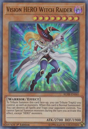 Vision HERO Witch Raider (BLHR-EN060) - Battles of Legend: Hero's Revenge 1st Edition - Premium Yugioh Single from Konami - Just $0.25! Shop now at Game Crave Tournament Store
