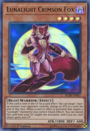 Lunalight Crimson Fox (BLHR-EN067) - Battles of Legend: Hero's Revenge 1st Edition - Premium Yugioh Single from Konami - Just $0.27! Shop now at Game Crave Tournament Store